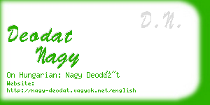 deodat nagy business card